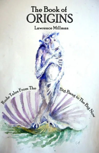Cover of The Book of Origins: a watercolor figure on a shell.