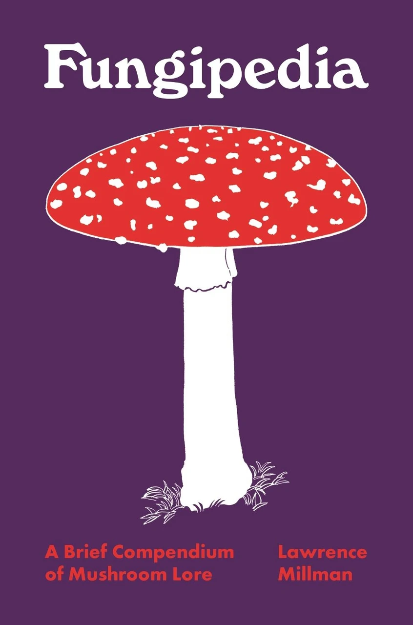 Cover of Fungipedia: a red spotted mushroom on a purple ground.